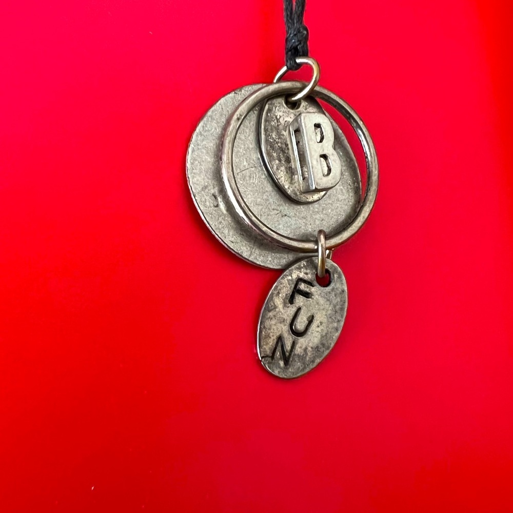 Fun Hand stamped silver necklace -“BE FUN!”